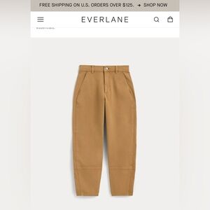 Everlane Utility Barrel Pant SZ 2 *SOLD OUT Oak Brown*
